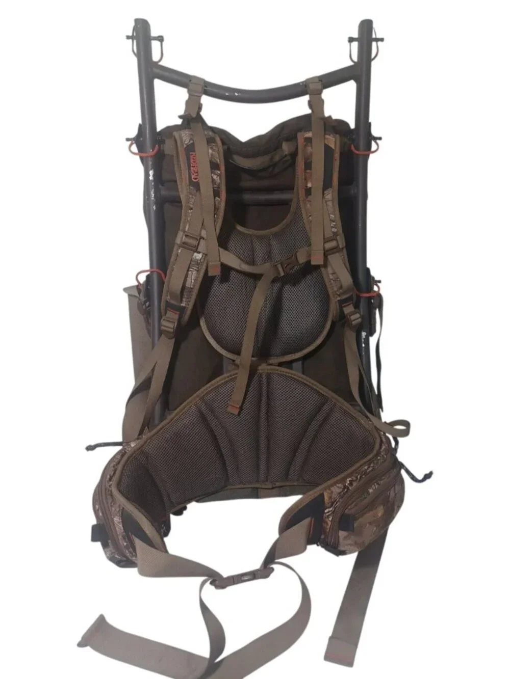 Vtg RedHead External Frame Hunting Freighter Backpack Bass Pro Aluminum Frame